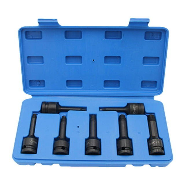Kit extractor de tornillos para quitar tornillos dañados, portátil, con caja, extractor de grifos, 7 tamaños para reparación de plomería, extracción