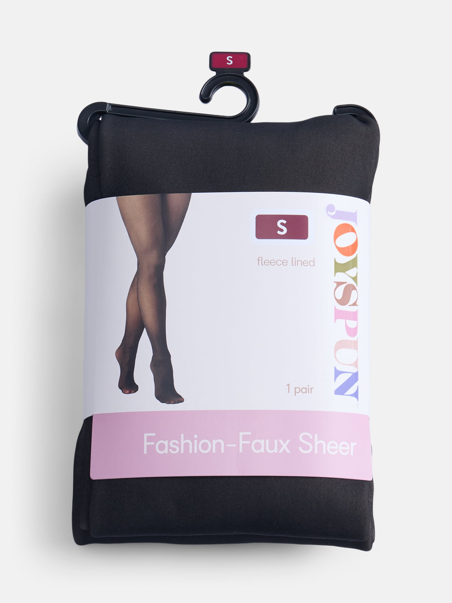 Joyspun Women's Faux Sheer Fleece Tights, Sizes S-3XL