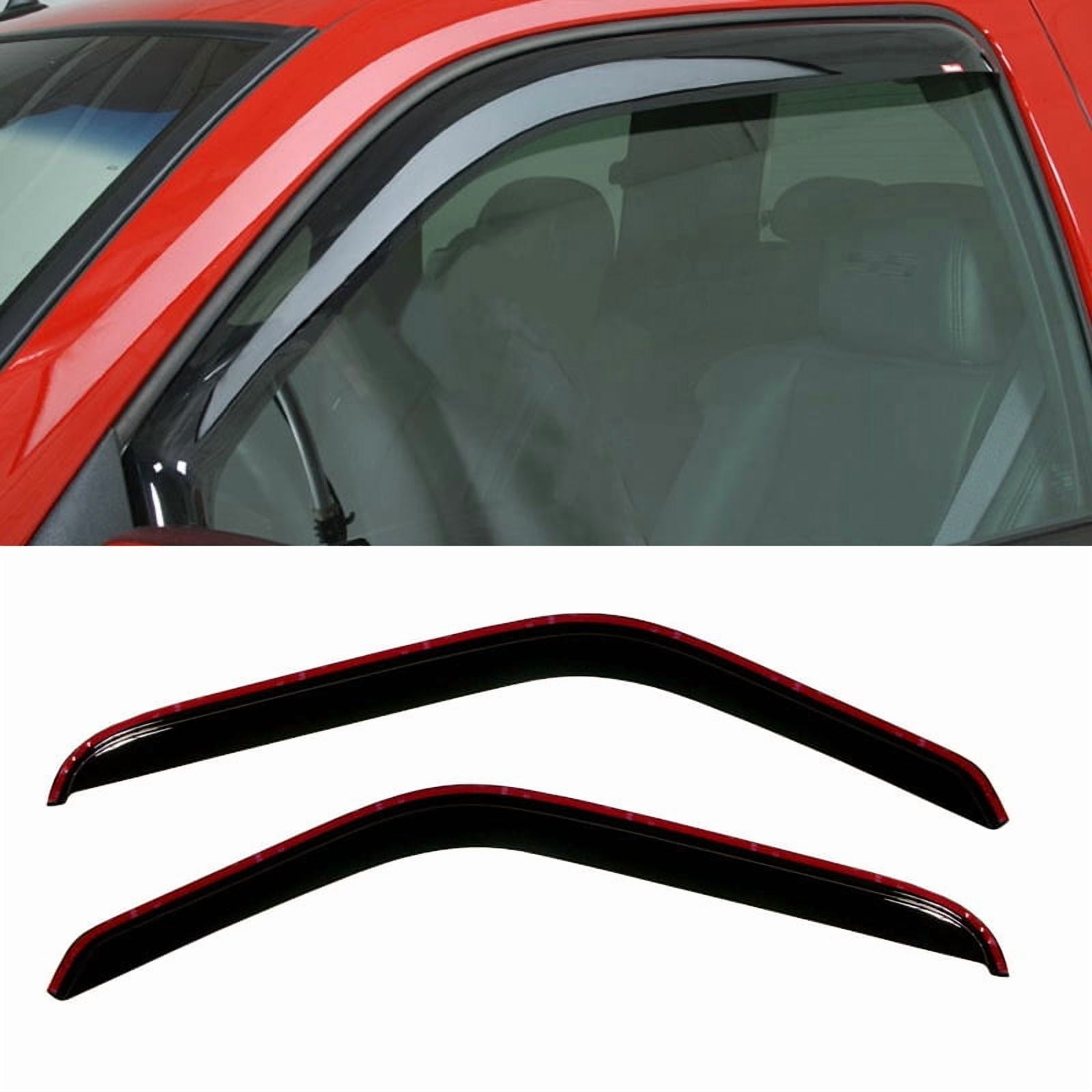 In-Channel Window Visor Vent Rain Guard Deflectors Dark Smoke Tint 4-Piece Set-In Channel Window Visor Vent Rain Shades Guard Deflectors