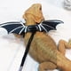 thumbnail image 2 of Methold Correa de lagarto ajustable Arnés de dragón barbudo Alas de cuero frescas Correa de seguridad para caminar Suministros para perros negro y plata Methold PT001406-02, 2 of 6