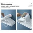 thumbnail image 4 of Colgador de ropa, estante de pared de plástico, Clip autoadhesivo plegable, organizador de almacenamiento, soporte de secado en forma de U, Almacenamiento y organización del hogar rosa blanco Bewildely  HA061318-04, 4 of 6