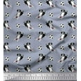 thumbnail image 1 of Soimoi Cotton Cambric Fabric Football & Pointer Dog Print Sewing Fabric Yard 42 Inch Wide, 1 of 1