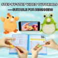 thumbnail image 2 of Beginner's Crochet Kit - 4 Adorable Push Pop Animals: Chubby Chick, Octopus, Frog, and Puffer Fish. Complete Knitting Set with Video Tutorials, Yarns, Hooks, and Accessories., 2 of 4