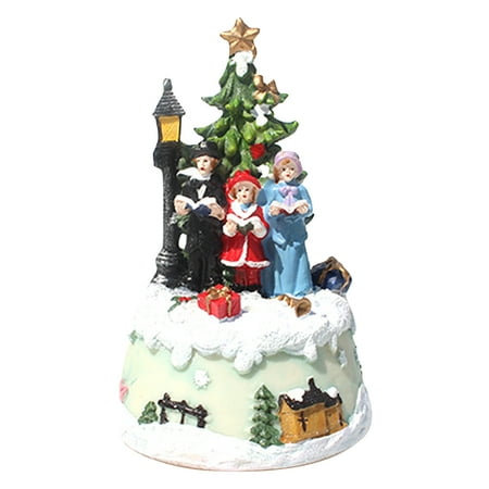 

Younar Christmas Resin Crafts Music Colored Lights Decorative Ornament