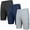 Black & Navy & Grey, variant on 3-Pack Men's 6 Pocket All Motion Stretch Utility Golf Shorts (32-42)