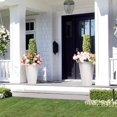 thumbnail image 2 of Eastvita Set of 2 Tall Diamond Planters Distinctive Shape Water Level Window Smooth - Rolling Wheels Versatile Placement for Patio Porch Living Room Home Office, 2 of 4