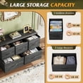 thumbnail image 4 of Dresser for Bedroom with 5 Drawers, Wide Chest of Drawers, Fabric Dresser, Storage Organizer Unit with Fabric Bins for Closet, Living Room, Hallway,21.65"Hight, 4 of 17