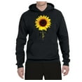 thumbnail image 2 of Sunflower Christian Faith Cross Inspirational/Christian Unisex Graphic Hoodie Sweatshirt, Black, Small, 2 of 3