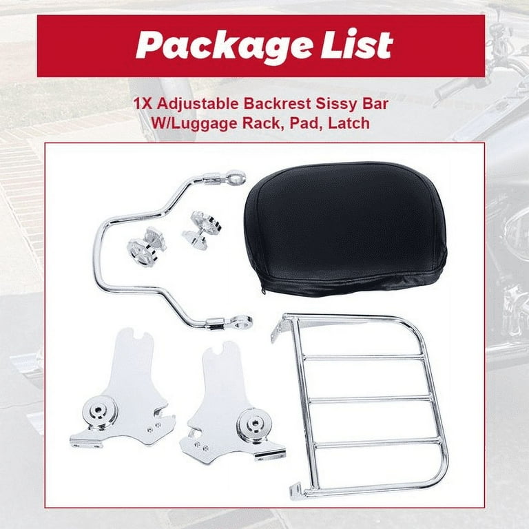 Adjustable sissy bar deals