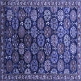 thumbnail image 1 of Ahgly Company Indoor Square Oriental Blue Industrial Area Rugs, 5' Square, 1 of 4