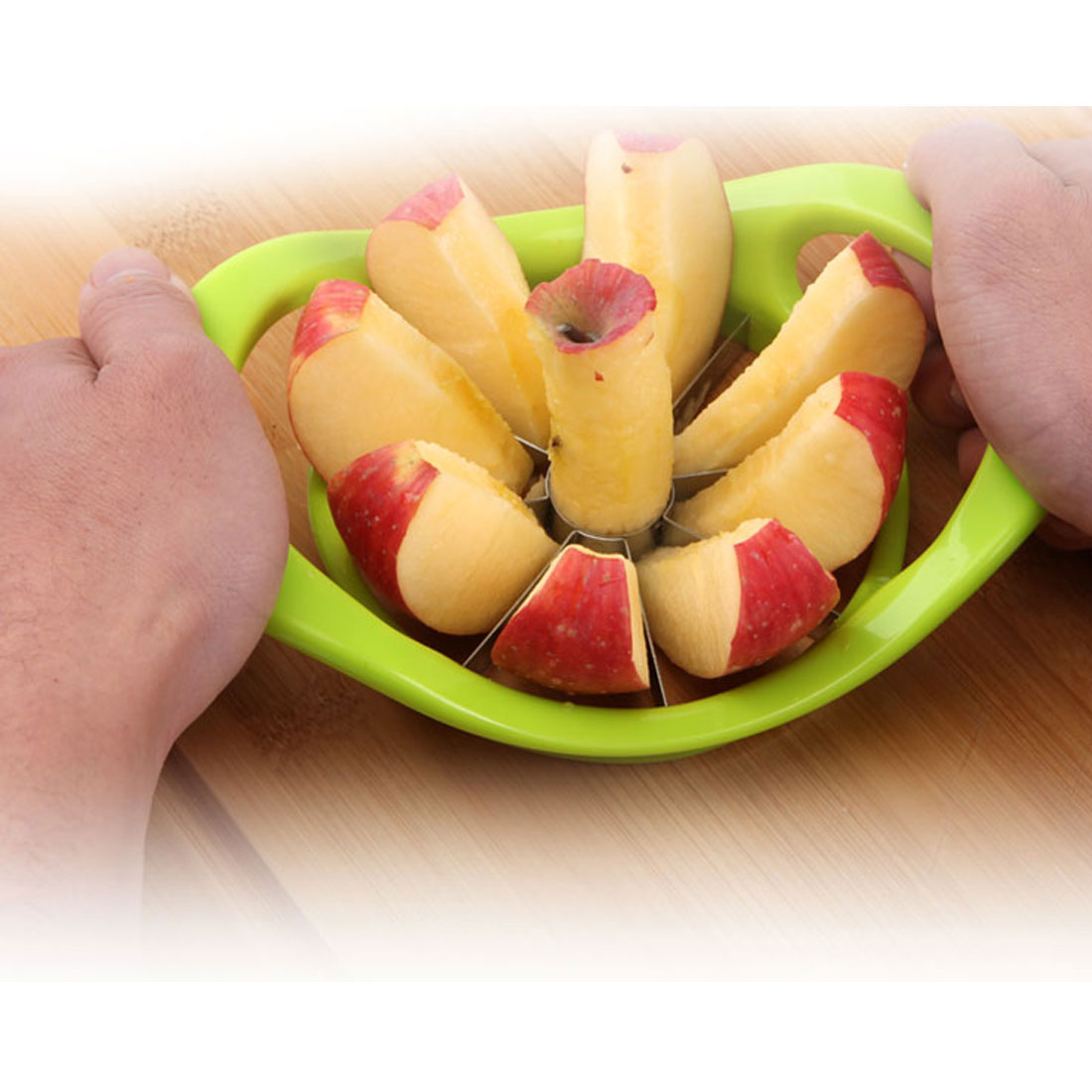 Unique Bargains Home Kitchen Plastic Grip Slicer Cutter Green
