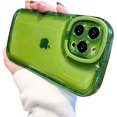 thumbnail image 1 of wonima11 Ownest Compatible with iPhone 13 Pro Max Case with Clear Kickstand Creative Protective Design Case with Camera Holder for TPU Slim Shockproof Cool Phone Case for iPhone 13 Pro Max-Green, 1 of 1
