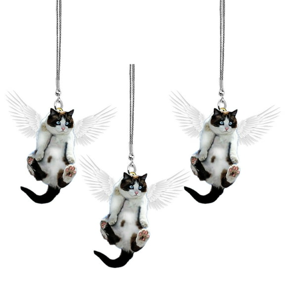 Vikakiooze Home Decor Cute Cat Car Hanging Ornament With Colorful -Balloon Hanging Ornament Decors HOT