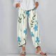 thumbnail image 2 of Pantalones de Mujer Traje Verano Cómodo de Moda Impreso Pantalones Recortados, Pantalones Elásticos Casuales, 2 of 5