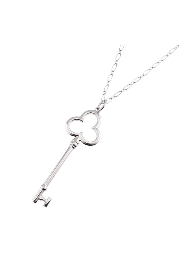 Pre-Owned Tiffany & Co. Clover Key Necklace, 51cm, Sterling Silver (SV 925) Necklace