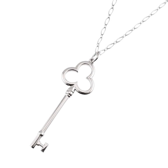 Pre-Owned Tiffany & Co. Clover Key Necklace, 51cm, Sterling Silver (SV 925) Necklace