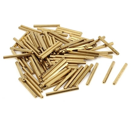 Net Nuts - 100 Pcs M2 30mm Hexagonal Net Nut Female Brass Standoff Spacer for CCTV Camera