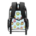 thumbnail image 2 of Sikiie Cute Cartoon Owls 3 Clear Backpack, Transparent Bookbag for School for Women Men, Capacity Clear Bag for College, Travel, 2 of 7
