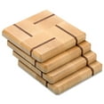 thumbnail image 4 of A & E Millwork AEM-5010 Maple & Lace Wood Coasters End Grain with Base - Set of 4, 4 of 6
