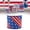 G, variant on 4th of July Patriotic Faux Burlap Ribbon, Zigzag Star Print Wired Ribbon, 5 Yards Per Roll for Wreaths, Bows, Crafts and Memorial Day Decorations