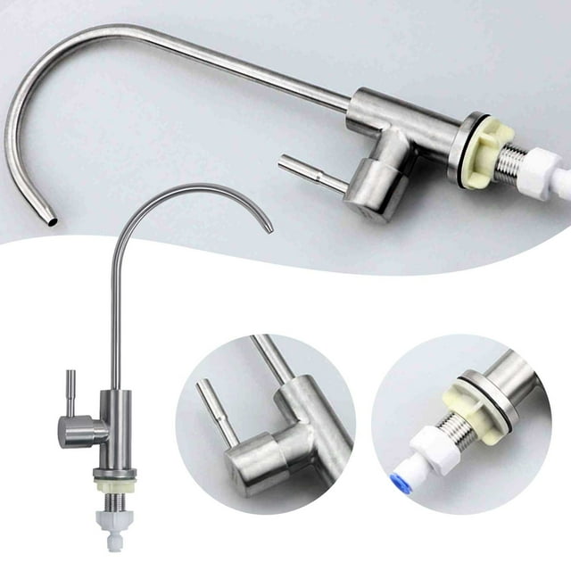 Household Kitchen Faucet with Gooseneck Design Stainless Steel Water Purifier Accessory for Easy Operation and Durable Use