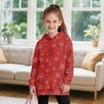 thumbnail image 3 of Psesaysky Girls Christmas Snowflakes Graphic Hoodies Size 13-14 Years Long Sleeve Cartoon Print Pullover Hooded Sweatshirt Cute Casual Tops for Girl, 3 of 7