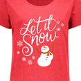 thumbnail image 4 of Inktastic Let It Snow Women's Plus Size T-Shirt, 4 of 5