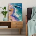 thumbnail image 5 of Pastel Waves Canvas Print, Minimal Retro Ocean Painting, Trendy Coastal Beach House Wall Decor, 5 of 8