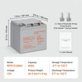 thumbnail image 2 of KFFKFF 12V 40AH Deep Cycle AGM Battery, Rechargeable Automotive Battery, 400A Max Discharge Current, Maintenance-Free, Suitable for RV, Marine, Electric Wheelchairs, Mobility Scooters, Go-Karts, 2 of 9