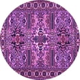 thumbnail image 1 of Ahgly Company Indoor Round Persian Purple Traditional Area Rugs, 4' Round, 1 of 4
