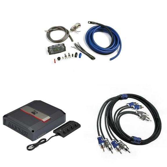 Kicker LX500.4 , Amp Install Kit , 4-Channel Amplifier - 4x125 Watts Full Range Class-D Amp (51LX5004)