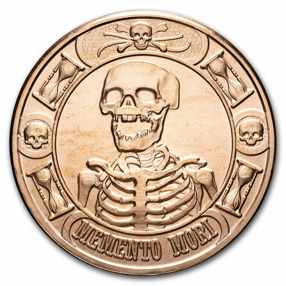 1 oz Copper Round - Memento Mori