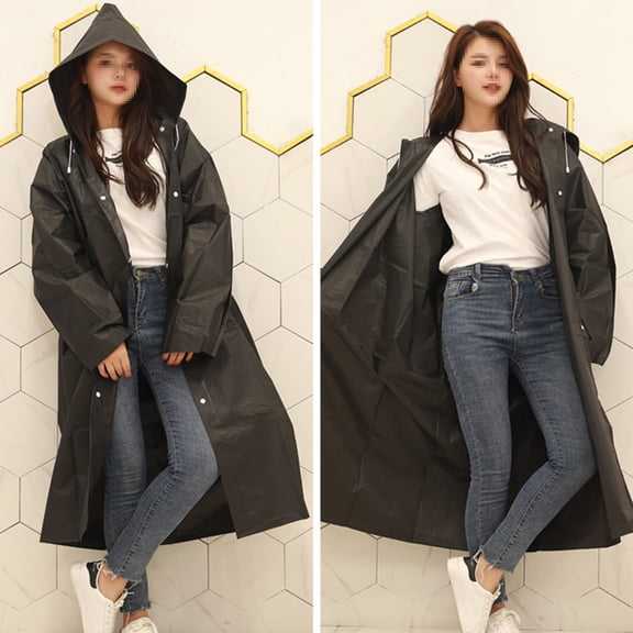 Masteelf  3 Pcs Waterproof Raincoat Poncho Ponchos for Adults Travel Black