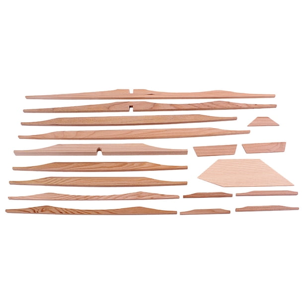 Kit de 17 piezas de refuerzo de madera de abeto Sitka de 41 pulgadas para guitarra acústica, accesorios de bricolaje, GS307, marrón claro