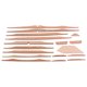 thumbnail image 1 of Kit de 17 piezas de refuerzo de madera de abeto Sitka de 41 pulgadas para guitarra acústica, accesorios de bricolaje, GS307, marrón claro, 1 of 7