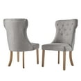 thumbnail image 2 of Weston Home Kirk Button Tufted Dining Chair, Set of 2, Grey, 2 of 5