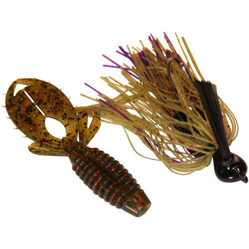 Blitz Lures Blitz Spyder Jig, HoleInOne Skirt with Rattles Blue Avocado
