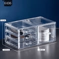 thumbnail image 2 of Caja de almacenamiento con cajón transparente para escritorio, estante para cosméticos, lápiz labial, joyas, tocador, 2 of 3