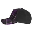 thumbnail image 3 of Curved Design Along The Top Of The Baseball Cap Reinforced Adjustable Breasted Four Seasons Available Purple Buffalo Plaid Check Tartan Scotland_1, 3 of 8