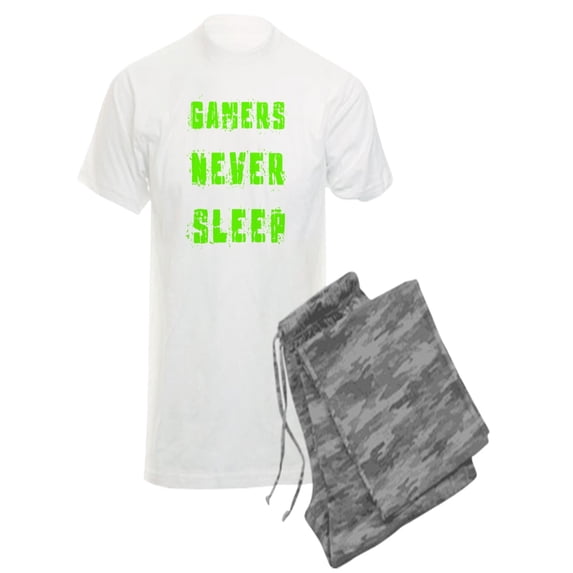 CafePress - Gamers Never Sleep Pyjamas - Men's Light Pajamas