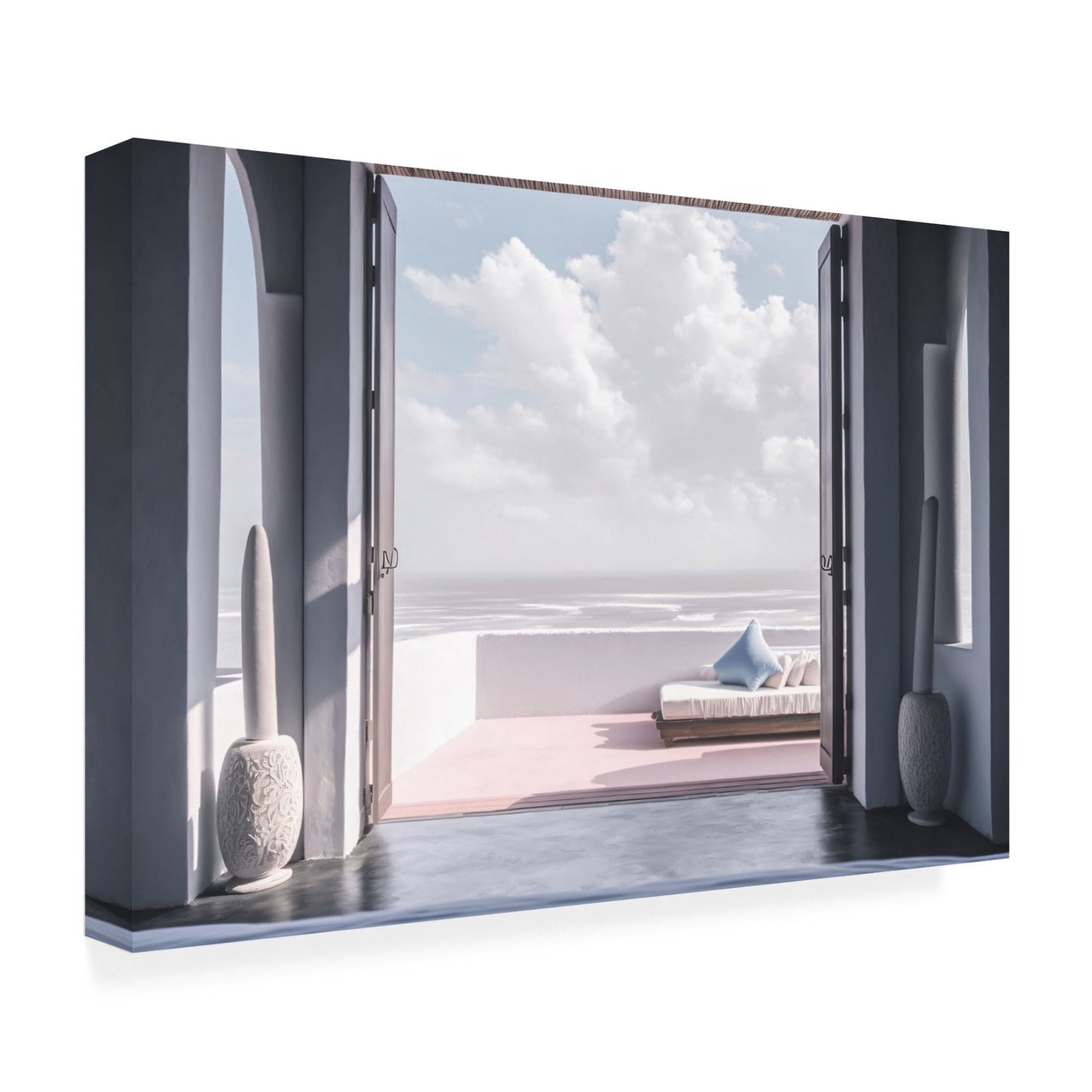 Canvas Wall Art - Ray Heere 'Architectural Photography Balconies 5' Wall Art for Living Room, Bedroom, or Office Décor by Trademark Fine Art - 47 x 30 Inches