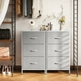 thumbnail image 4 of Casacomoda Dresser for Bedroom Nightstand Small Dresser Chest of Drawers End Table for Living Room, Closet Dresser with 3 Storage Drawers Organizer Clothes, Light Grey, 4 of 5