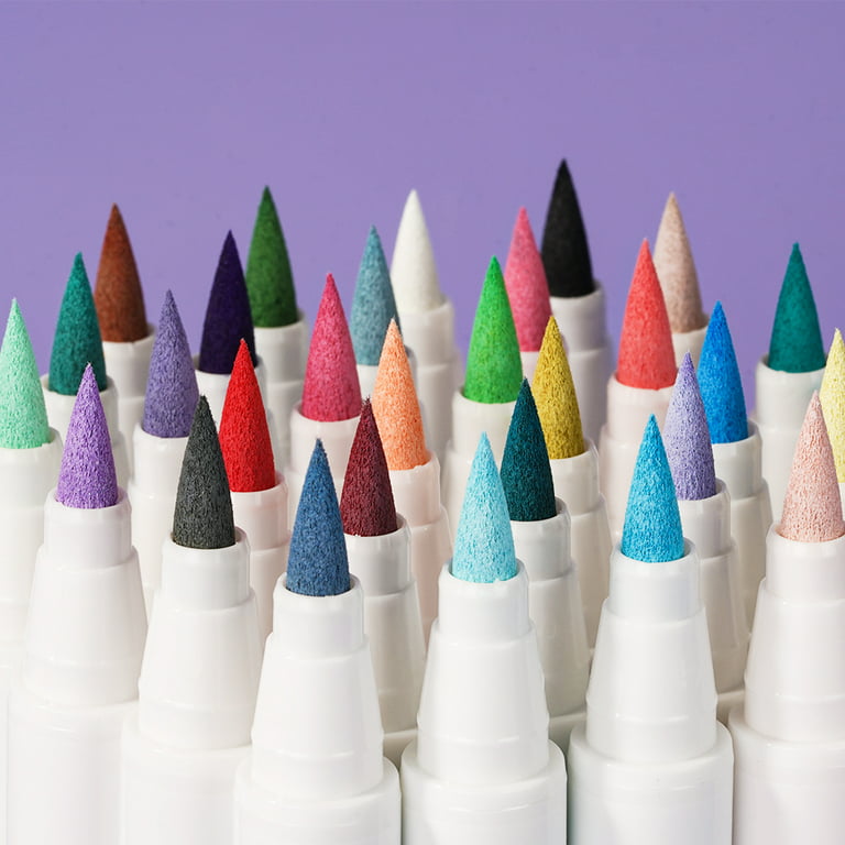Arrtx Acrylic Paint Brush Pens for Rock Painting, 30 Colors
