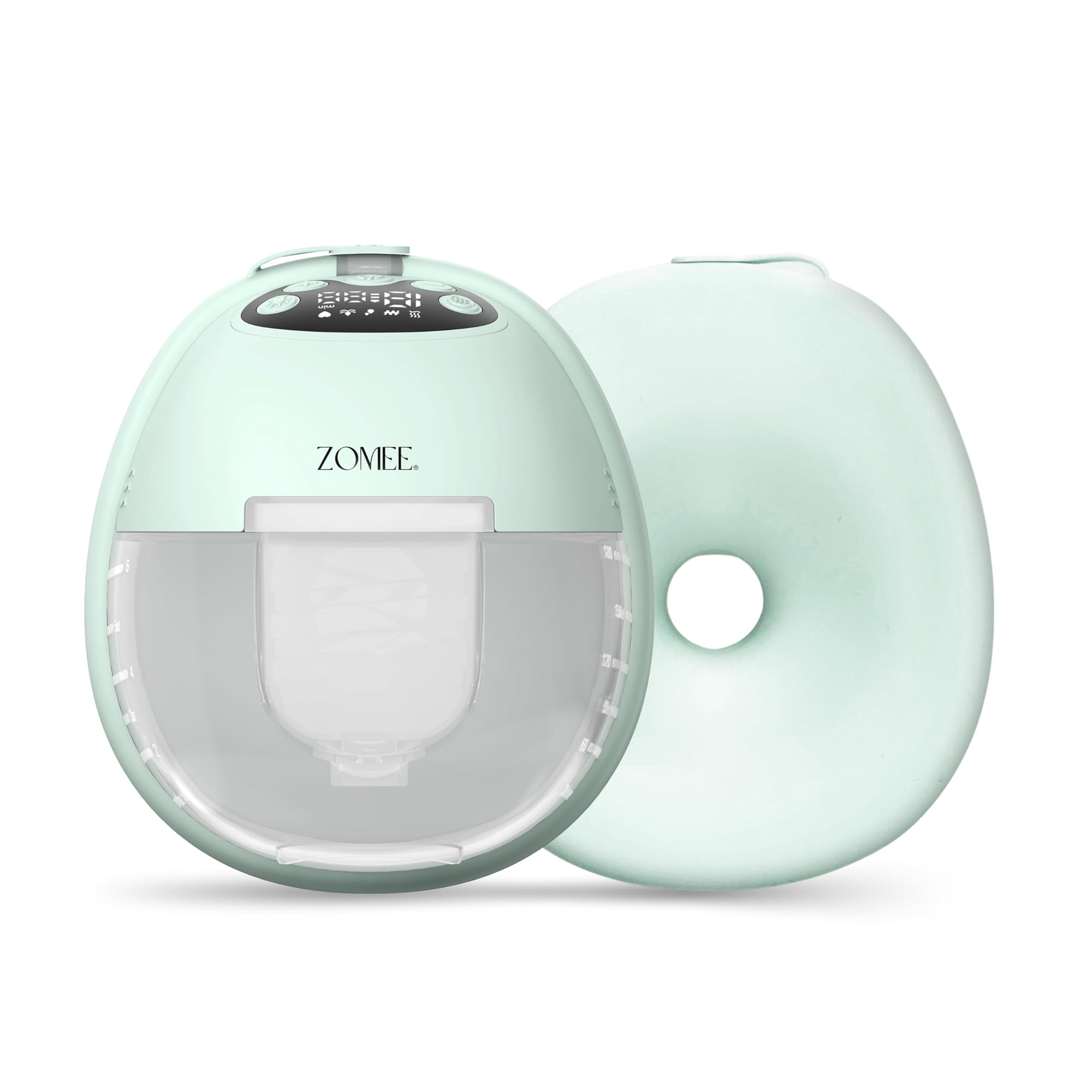 Zomee Mother’s Nature W1 Wearable Breast Pump, Hands-Free & Hospital-Grade, 12 Suction Levels, 4 Modes, Warming Technology, Mimics Baby’s Rhythm, Quiet Portable Design, BPA-Free, 2-Year Warranty