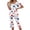 Z006_White, variant on 4th of July Women's Pajama Sets 2026 Lounge Sleepwears Independece Day US Star Flower Printed Plus Size Short Sleeve Top and Capri Pants Pajama Set