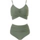 thumbnail image 5 of Traje de baño de cintura alta dividido para mujer, bikini sexy, traje de baño con push-up, conjunto de bikini con vendaje y parte superior de tubo, 5 of 8
