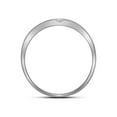thumbnail image 2 of FB Jewels 10kt White Gold Mens Round Diamond Double Row Slender Wedding Band 1/8 Cttw, 2 of 2