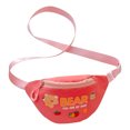 thumbnail image 2 of Riñonera Para Niños Bolso Riñonera de moda para niños monedero con letras de nailon dibujos animados bonitos para niños (rojo), 2 of 5