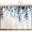 Blue, variant on Blue Eucalyptus Cabinet Curtains 28"W x 35"L, Dustproof Sink Skirt Curtain for Kitchen Bathroom, Weeping Botanical Leaf Watercolor Adhesive Desk Skirt Short Curtains for Laundry Room Closet Shoe Rack