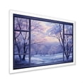thumbnail image 2 of Designart "Purple River Winter's Reflective Charm IV" Landscapes Framed Wall Art Decor - Traditional Purple Winter Landscape Entryway Framed Wall Art, 2 of 6